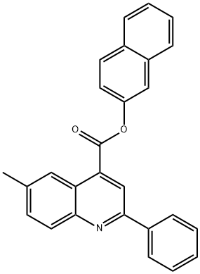 2-naphthyl 6-methyl-2-phenyl-4-quinolinecarboxylate Struktur