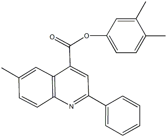 3,4-dimethylphenyl 6-methyl-2-phenyl-4-quinolinecarboxylate Structure