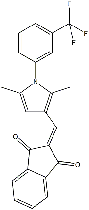 2-({2,5-dimethyl-1-[3-(trifluoromethyl)phenyl]-1H-pyrrol-3-yl}methylene)-1H-indene-1,3(2H)-dione|