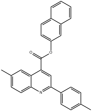 2-naphthyl 6-methyl-2-(4-methylphenyl)-4-quinolinecarboxylate 化学構造式