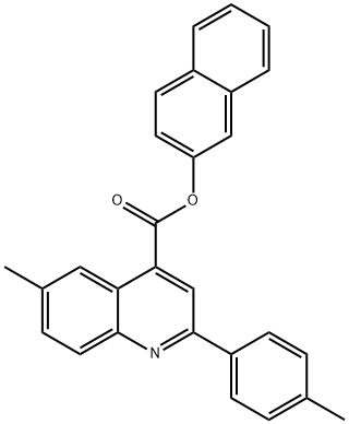 2-naphthyl 6-methyl-2-(4-methylphenyl)-4-quinolinecarboxylate Structure