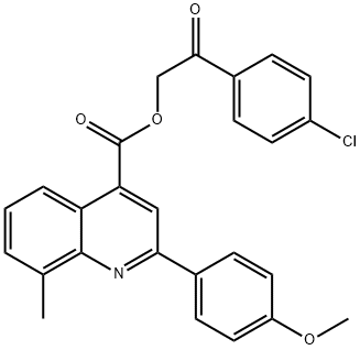 355420-79-0 2-(4-chlorophenyl)-2-oxoethyl 2-(4-methoxyphenyl)-8-methyl-4-quinolinecarboxylate