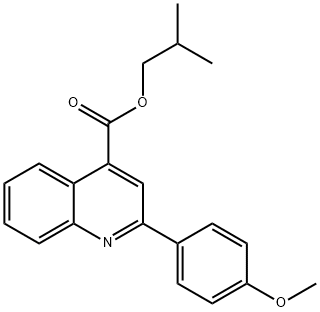 isobutyl 2-(4-methoxyphenyl)-4-quinolinecarboxylate Structure