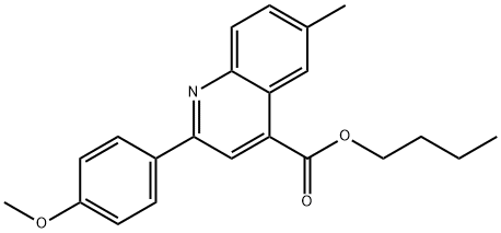 butyl 2-(4-methoxyphenyl)-6-methyl-4-quinolinecarboxylate Structure