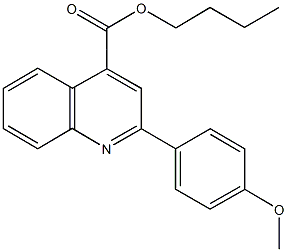 butyl 2-(4-methoxyphenyl)-4-quinolinecarboxylate 结构式