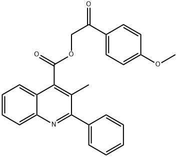 2-(4-methoxyphenyl)-2-oxoethyl 3-methyl-2-phenyl-4-quinolinecarboxylate Structure