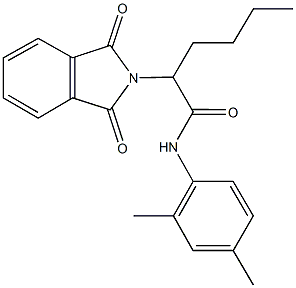 N-(2,4-dimethylphenyl)-2-(1,3-dioxo-1,3-dihydro-2H-isoindol-2-yl)hexanamide,355422-51-4,结构式