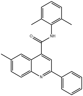 N-(2,6-dimethylphenyl)-6-methyl-2-phenyl-4-quinolinecarboxamide,355422-70-7,结构式