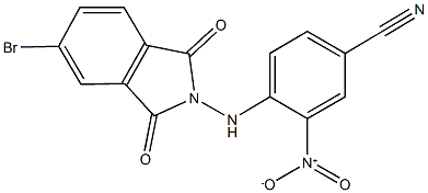 4-[(5-bromo-1,3-dioxo-1,3-dihydro-2H-isoindol-2-yl)amino]-3-nitrobenzonitrile 结构式