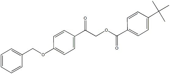 2-[4-(benzyloxy)phenyl]-2-oxoethyl 4-tert-butylbenzoate 化学構造式