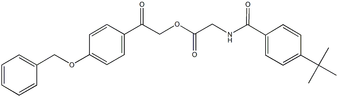 2-[4-(benzyloxy)phenyl]-2-oxoethyl [(4-tert-butylbenzoyl)amino]acetate Structure