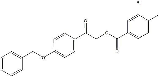 2-[4-(benzyloxy)phenyl]-2-oxoethyl 3-bromo-4-methylbenzoate,355426-26-5,结构式