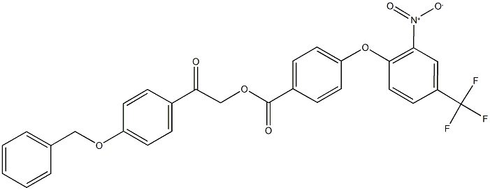 2-[4-(benzyloxy)phenyl]-2-oxoethyl 4-[2-nitro-4-(trifluoromethyl)phenoxy]benzoate Structure