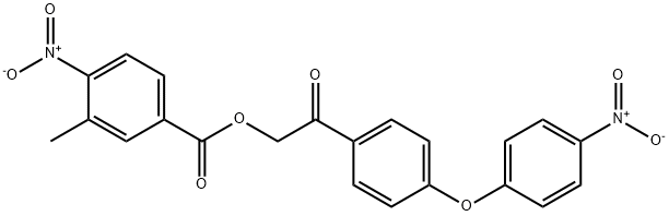 2-(4-{4-nitrophenoxy}phenyl)-2-oxoethyl 4-nitro-3-methylbenzoate Structure