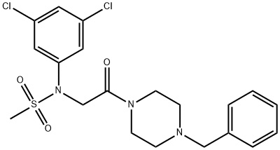 N-[2-(4-benzyl-1-piperazinyl)-2-oxoethyl]-N-(3,5-dichlorophenyl)methanesulfonamide Structure