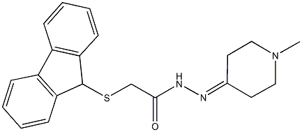 355427-93-9 2-(9H-fluoren-9-ylsulfanyl)-N'-(1-methyl-4-piperidinylidene)acetohydrazide