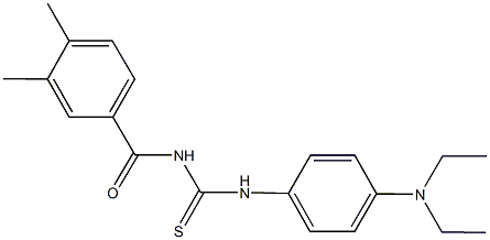 N-[4-(diethylamino)phenyl]-N'-(3,4-dimethylbenzoyl)thiourea,355428-22-7,结构式