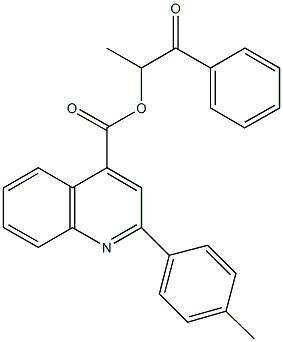 1-methyl-2-oxo-2-phenylethyl 2-(4-methylphenyl)-4-quinolinecarboxylate Struktur