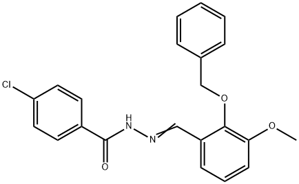 N'-[2-(benzyloxy)-3-methoxybenzylidene]-4-chlorobenzohydrazide Structure