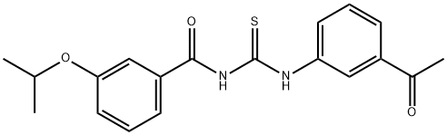 N-(3-acetylphenyl)-N'-(3-isopropoxybenzoyl)thiourea Struktur