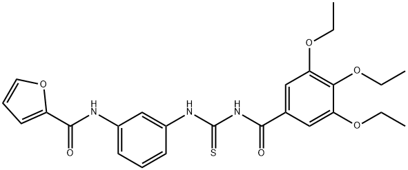 355432-35-8 N-[3-({[(3,4,5-triethoxybenzoyl)amino]carbothioyl}amino)phenyl]-2-furamide