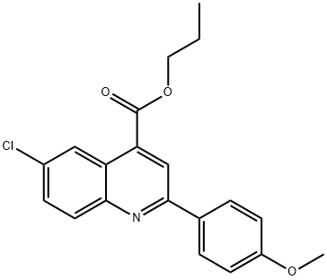 propyl 6-chloro-2-(4-methoxyphenyl)-4-quinolinecarboxylate 结构式