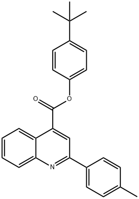 4-tert-butylphenyl 2-(4-methylphenyl)-4-quinolinecarboxylate 结构式