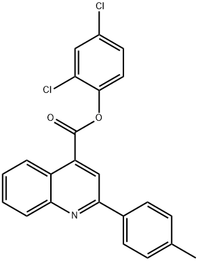 2,4-dichlorophenyl 2-(4-methylphenyl)-4-quinolinecarboxylate 化学構造式