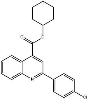 cyclohexyl 2-(4-chlorophenyl)-4-quinolinecarboxylate,355433-92-0,结构式