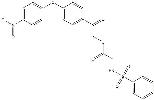 2-(4-{4-nitrophenoxy}phenyl)-2-oxoethyl [(phenylsulfonyl)amino]acetate Structure