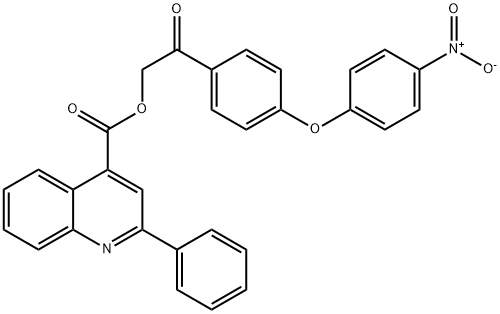 2-(4-{4-nitrophenoxy}phenyl)-2-oxoethyl 2-phenylquinoline-4-carboxylate Structure