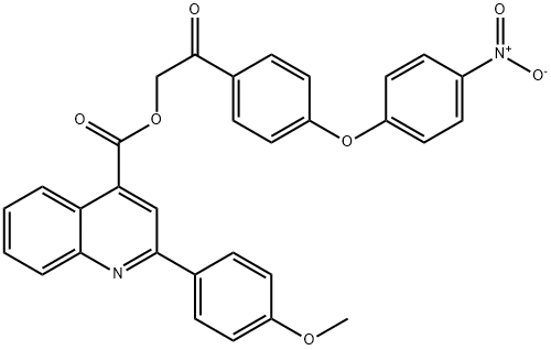 2-(4-{4-nitrophenoxy}phenyl)-2-oxoethyl 2-(4-methoxyphenyl)-4-quinolinecarboxylate,355435-58-4,结构式