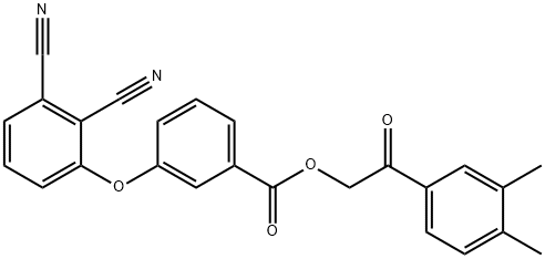 2-(3,4-dimethylphenyl)-2-oxoethyl 3-(2,3-dicyanophenoxy)benzoate 化学構造式