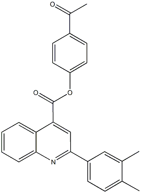 4-acetylphenyl 2-(3,4-dimethylphenyl)-4-quinolinecarboxylate,355436-30-5,结构式