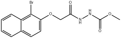 methyl 2-{[(1-bromo-2-naphthyl)oxy]acetyl}hydrazinecarboxylate 结构式