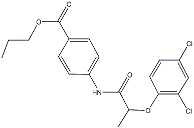 propyl 4-{[2-(2,4-dichlorophenoxy)propanoyl]amino}benzoate Structure