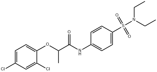 2-(2,4-dichlorophenoxy)-N-{4-[(diethylamino)sulfonyl]phenyl}propanamide,355437-09-1,结构式