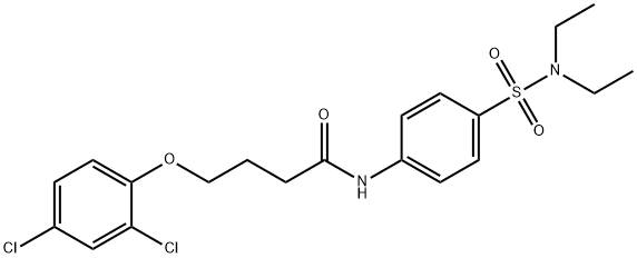 4-(2,4-dichlorophenoxy)-N-{4-[(diethylamino)sulfonyl]phenyl}butanamide Structure