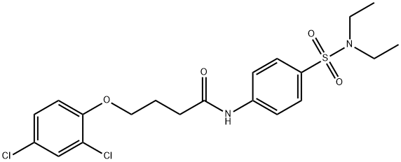 4-(2,4-dichlorophenoxy)-N-{4-[(diethylamino)sulfonyl]phenyl}butanamide 结构式