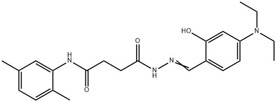 4-{2-[4-(diethylamino)-2-hydroxybenzylidene]hydrazino}-N-(2,5-dimethylphenyl)-4-oxobutanamide 结构式