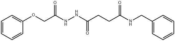 N-benzyl-4-oxo-4-[2-(phenoxyacetyl)hydrazino]butanamide Structure