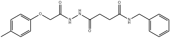 N-benzyl-4-{2-[(4-methylphenoxy)acetyl]hydrazino}-4-oxobutanamide Structure