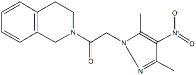 355805-33-3 2-({4-nitro-3,5-dimethyl-1H-pyrazol-1-yl}acetyl)-1,2,3,4-tetrahydroisoquinoline