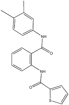 N-{2-[(3,4-dimethylanilino)carbonyl]phenyl}-2-thiophenecarboxamide Struktur