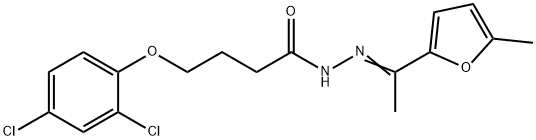 4-(2,4-dichlorophenoxy)-N'-[1-(5-methyl-2-furyl)ethylidene]butanohydrazide 结构式