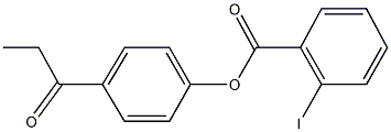 4-propionylphenyl 2-iodobenzoate 化学構造式