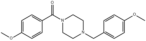 1-{[4-(methyloxy)phenyl]carbonyl}-4-{[4-(methyloxy)phenyl]methyl}piperazine Structure