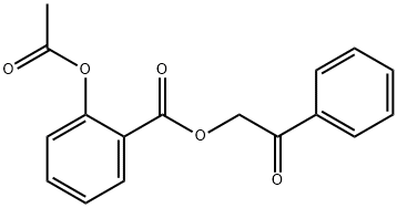 2-oxo-2-phenylethyl 2-(acetyloxy)benzoate Struktur