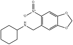 N-[(6-nitro-1,3-benzodioxol-5-yl)methyl]cyclohexanamine,355816-38-5,结构式