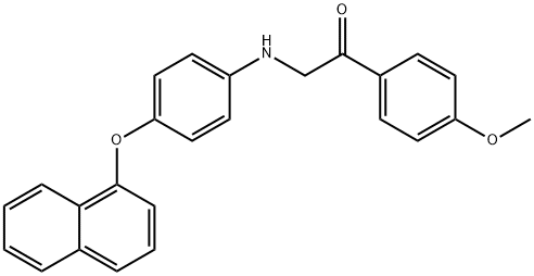 1-(4-methoxyphenyl)-2-[4-(1-naphthyloxy)anilino]ethanone Structure